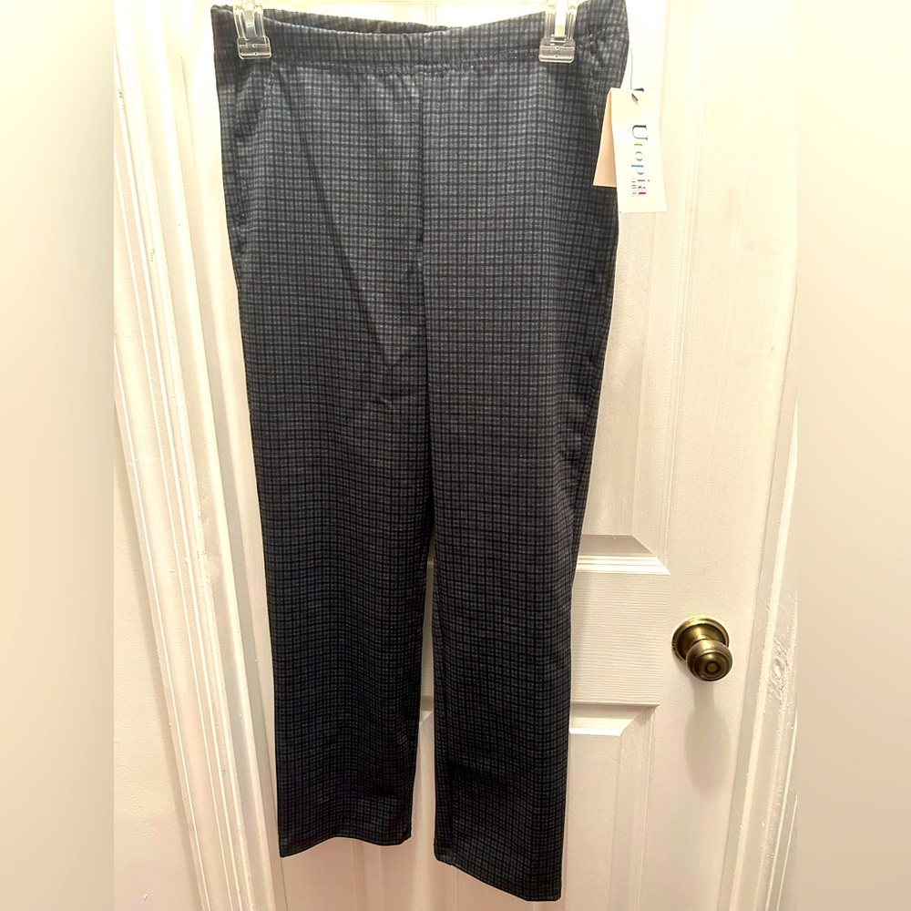 NWT Utopia pull-on plaid dress pants size S